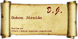Dobos Józsiás névjegykártya